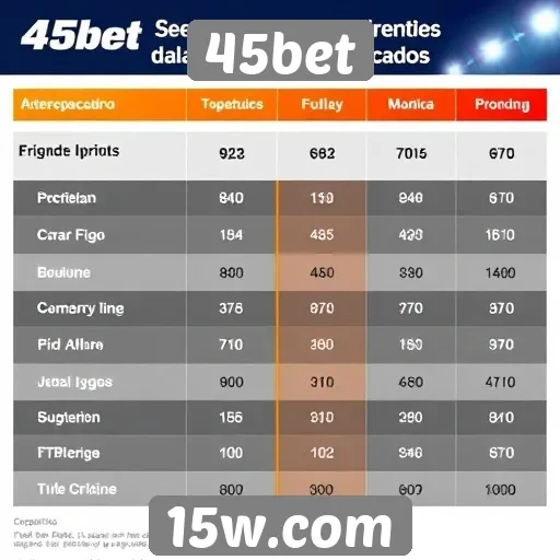 Comparativa entre 45bet e concorrentes no mercado